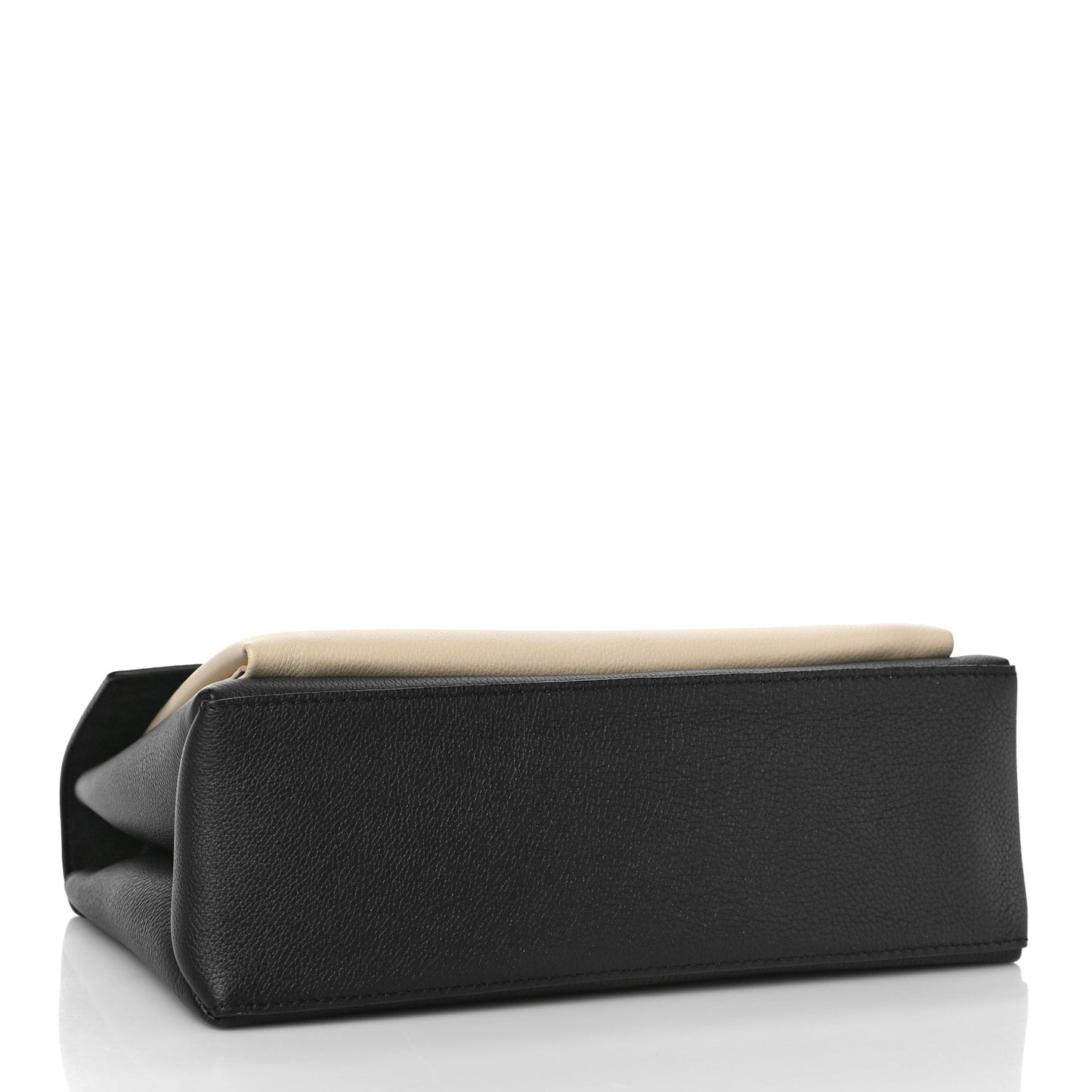 Soft Calfskin My Lockme Top Handle Vanille Black