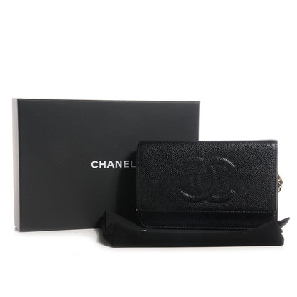 Chanel Caviar Timeless Wallet on Chain WOC Black 9 of 9