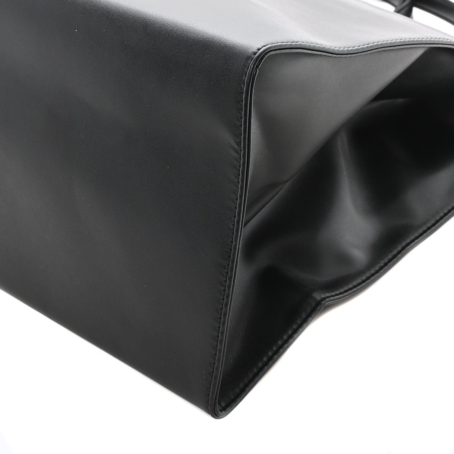 Telfar Vegan Leather Large Shopping Bag Black 1657557 – FASHIONPHILE