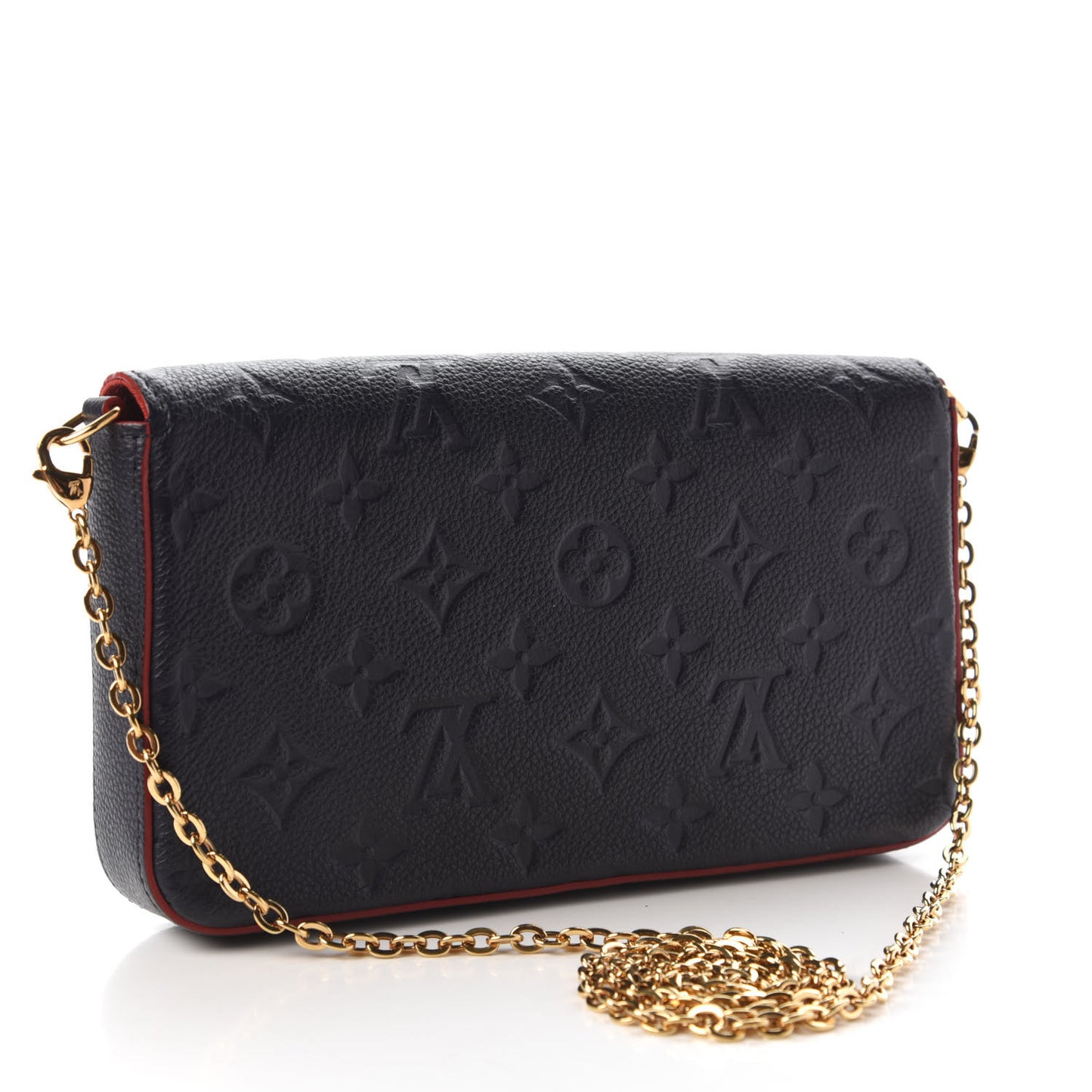 Empreinte Pochette Felicie Chain Wallet Marine Rouge