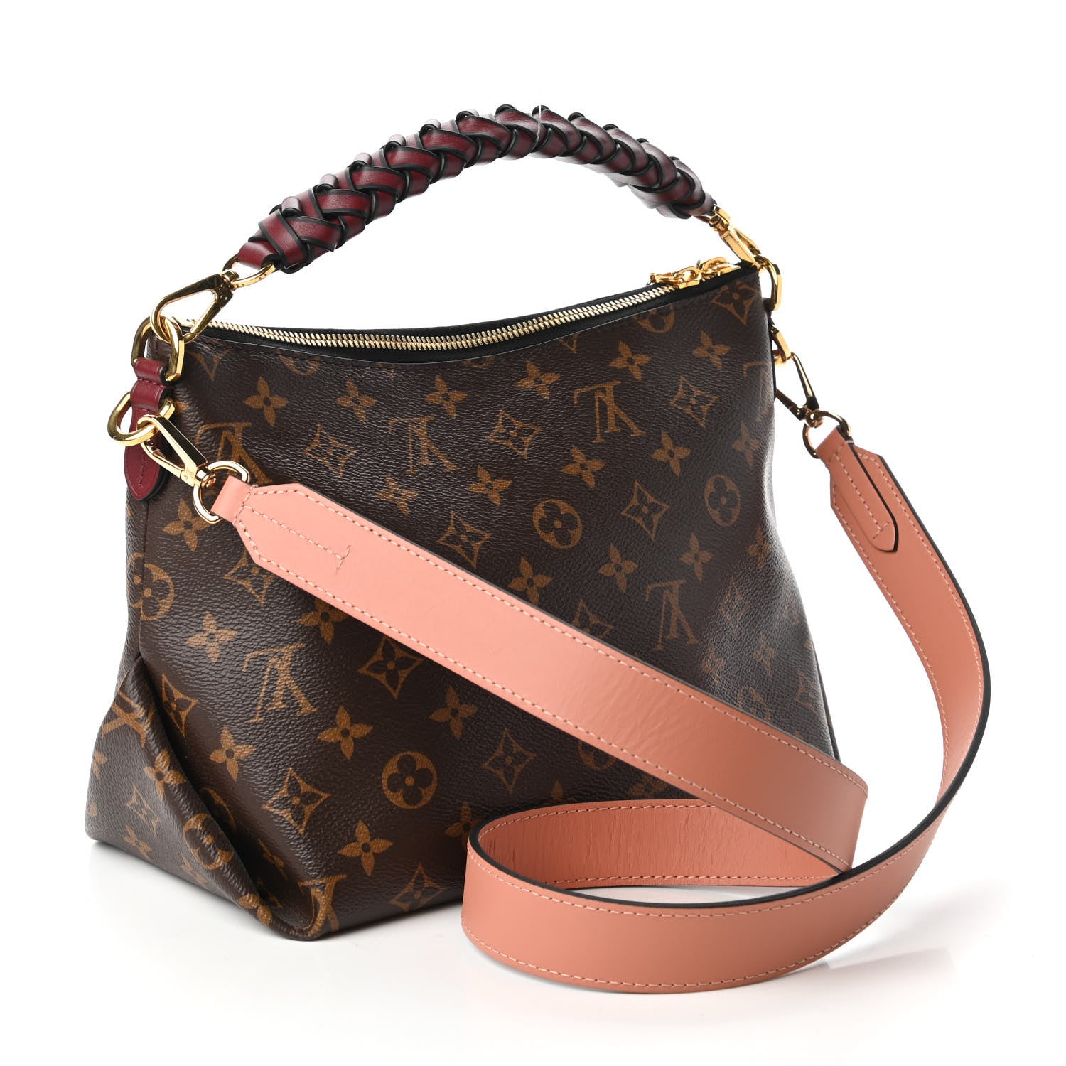 Louis Vuitton Monogram Beaubourg Hobo Mini Bordeaux Red Peach Safran Blue Jean Blue 3 of 10