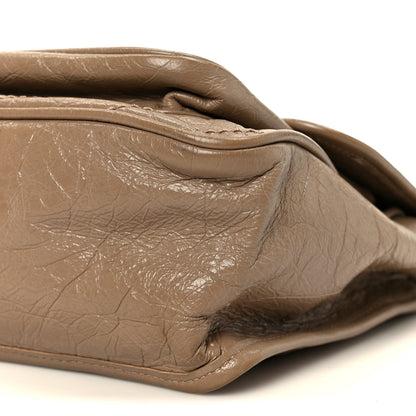 Saint Laurent Crinkled Calfskin Matelasse Monogram Medium Niki Chain Satchel Light Taupe 11 of 12