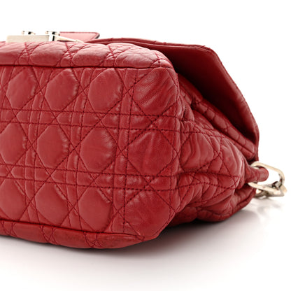 Christian Dior Lambskin Cannage Medium New Lock Flap Red 11 of 14