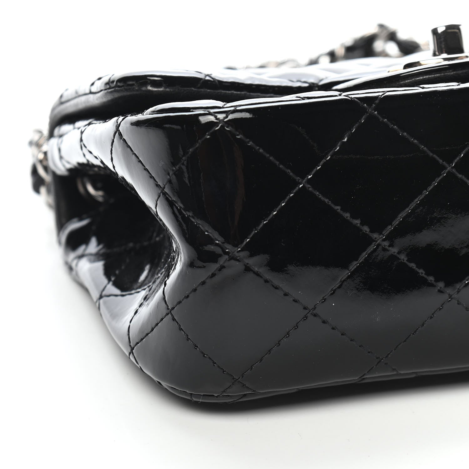 Chanel Patent Calfskin Quilted Mini Square Flap Black 8 of 9