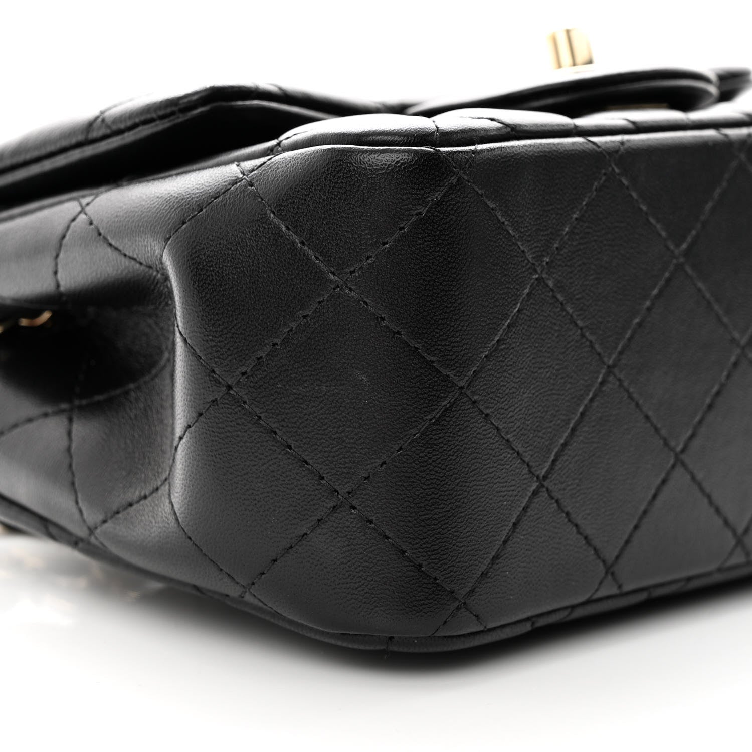 Chanel Lambskin Quilted Mini Square Flap Black 10 of 12