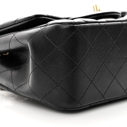 Chanel Lambskin Quilted Mini Square Flap Black 10 of 12