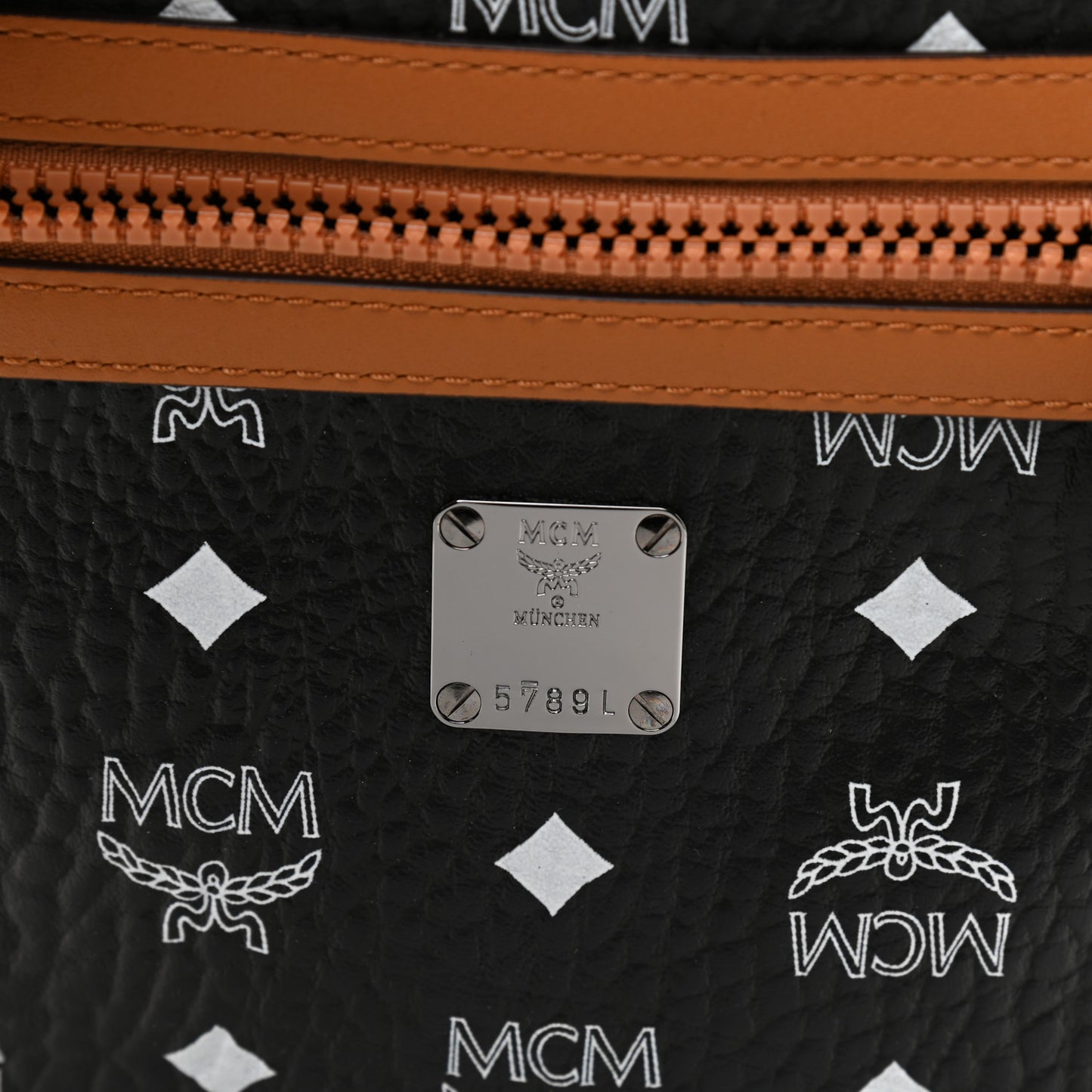 Visetos Camera Crossbody Bag Black Cognac