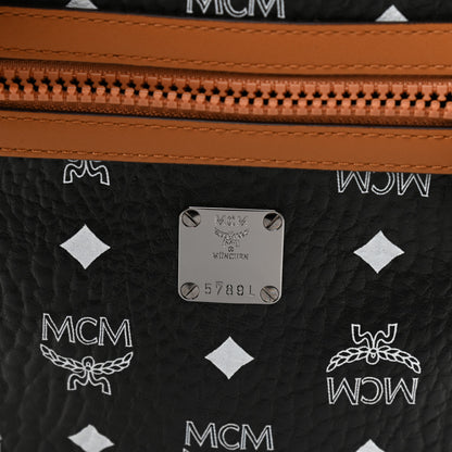 MCM Visetos Camera Crossbody Bag Black Cognac 6 of 8