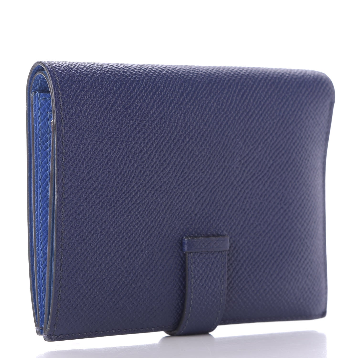 Hermes Epsom Bearn Verso Compact Wallet Bleu Encre Zellige 3 of 11