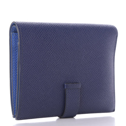 Hermes Epsom Bearn Verso Compact Wallet Bleu Encre Zellige 3 of 11