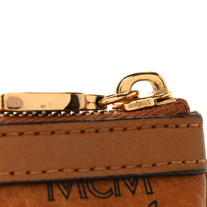 MCM Visetos Liz Shopper Tote Pouch Cognac 10 of 10