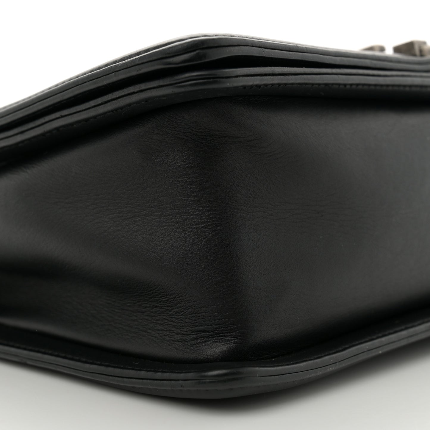 Calfskin Quilted Medium Boy Flap Black