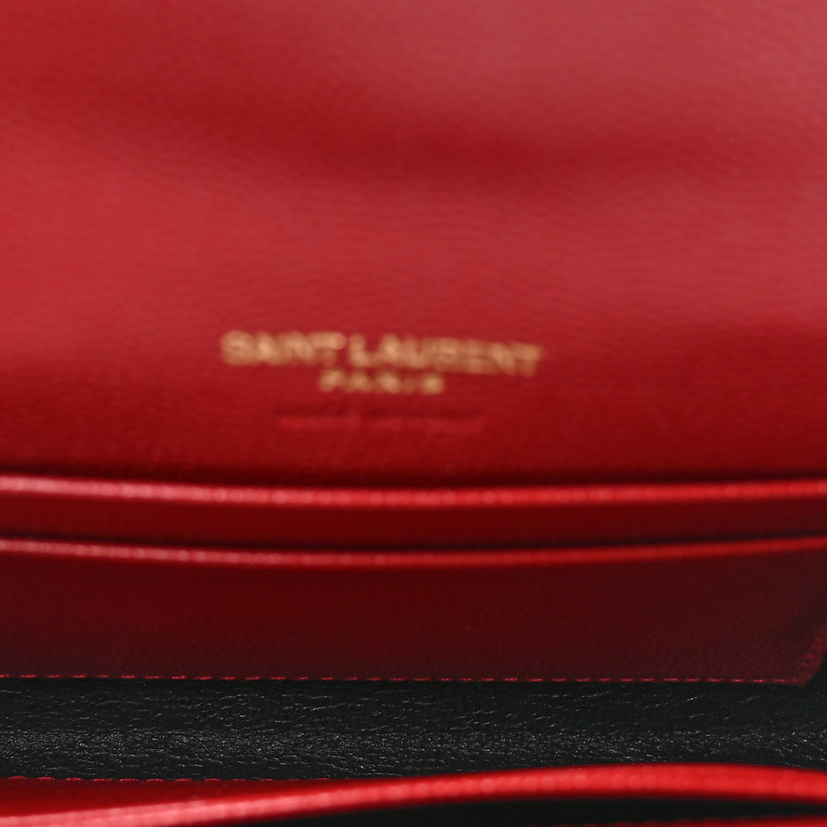 Grain De Poudre Matelasse Chevron Small Monogram Envelope Wallet New Red