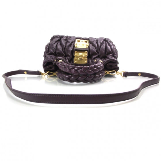 Lambskin Small Matelasse Coffer Purple