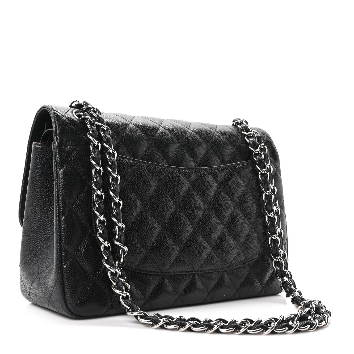 Chanel Caviar Quilted Jumbo Double Flap Black 2 of 9