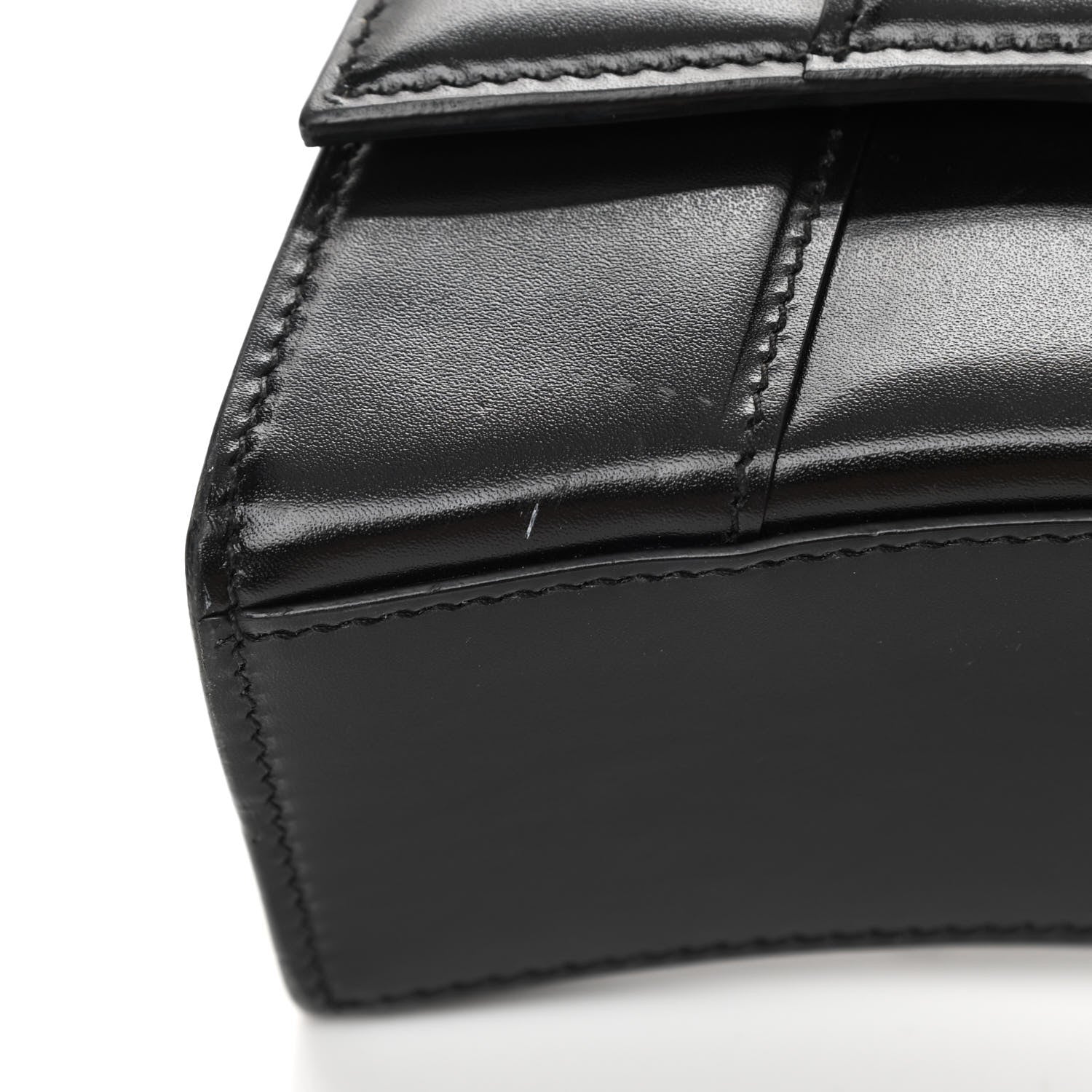 Balenciaga Shiny Box Calfskin Hourglass Top Handle Bag XS Black 14 of 14