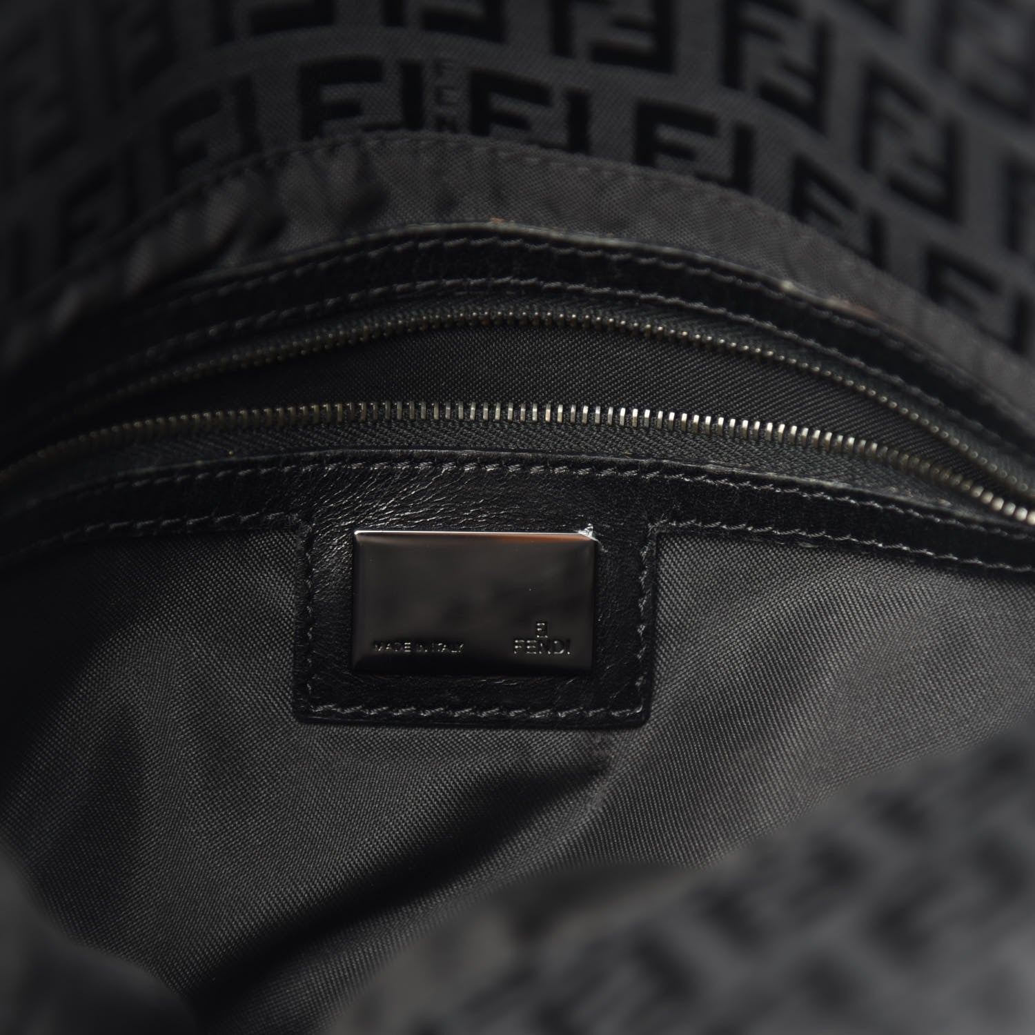 Fendi Zucchino Mama Baguette Black 9 of 10