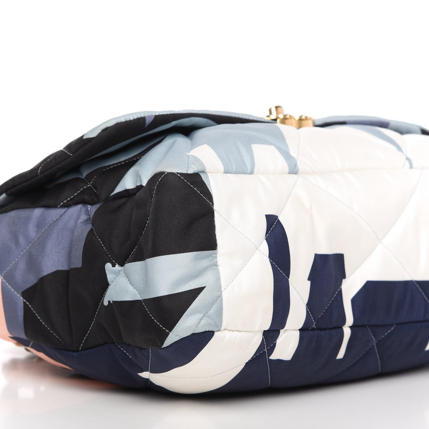 Silk Maxi Scarf Chanel 19 Flap Black Blue White
