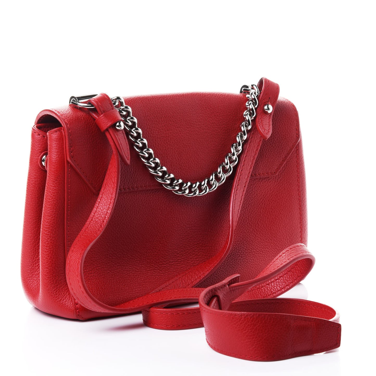 Calfskin Lockme II Chain Bag BB Rubis