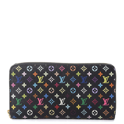 Louis Vuitton Monogram Multicolor Zippy Wallet Black Violet 1 of 10