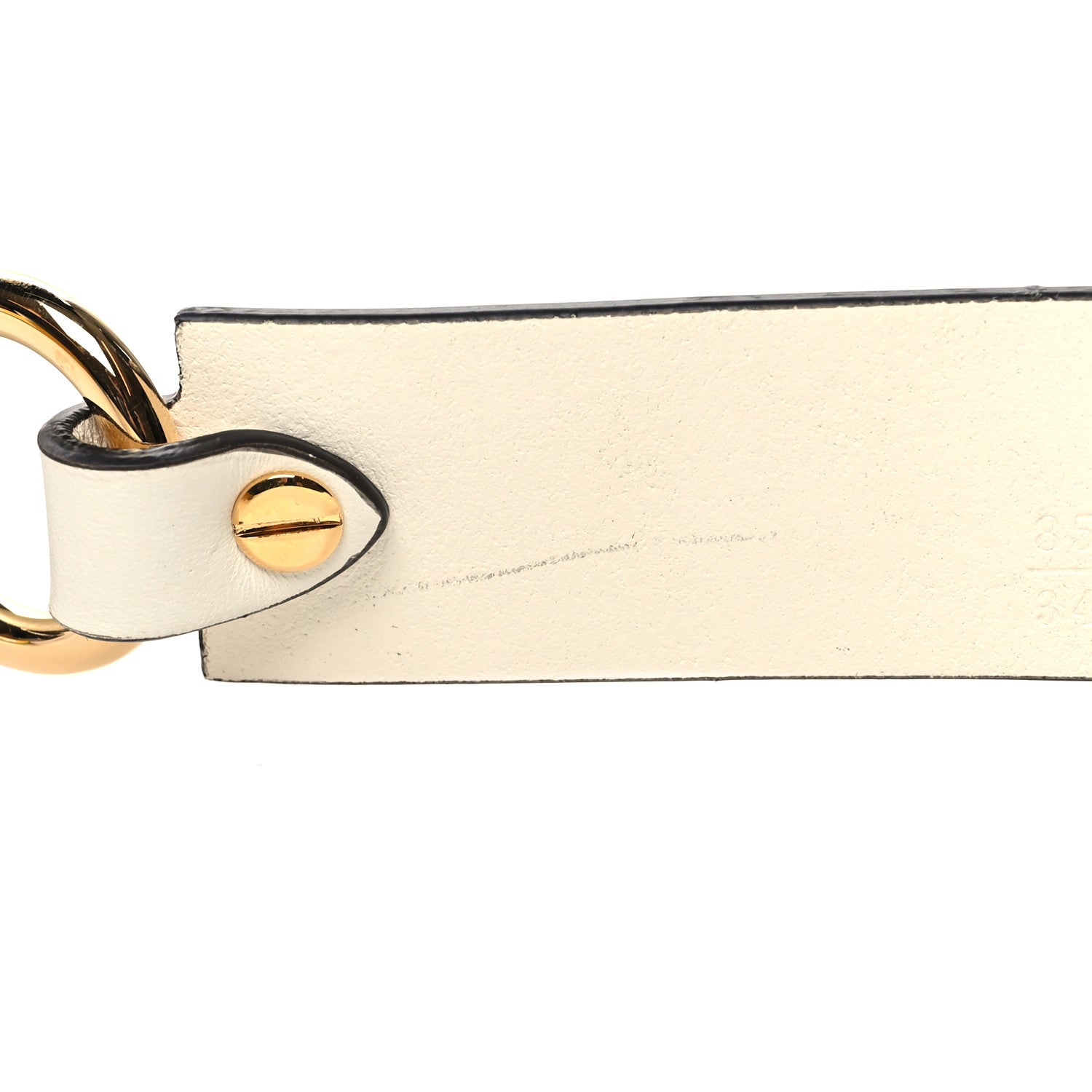 Versace X FENDI Calfskin Fendace Logo Belt 85/34 White 4 of 4