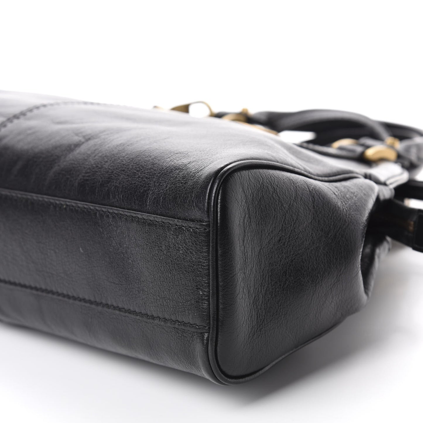 Calfskin Medium Re(Belle) Top Handle Bag Black