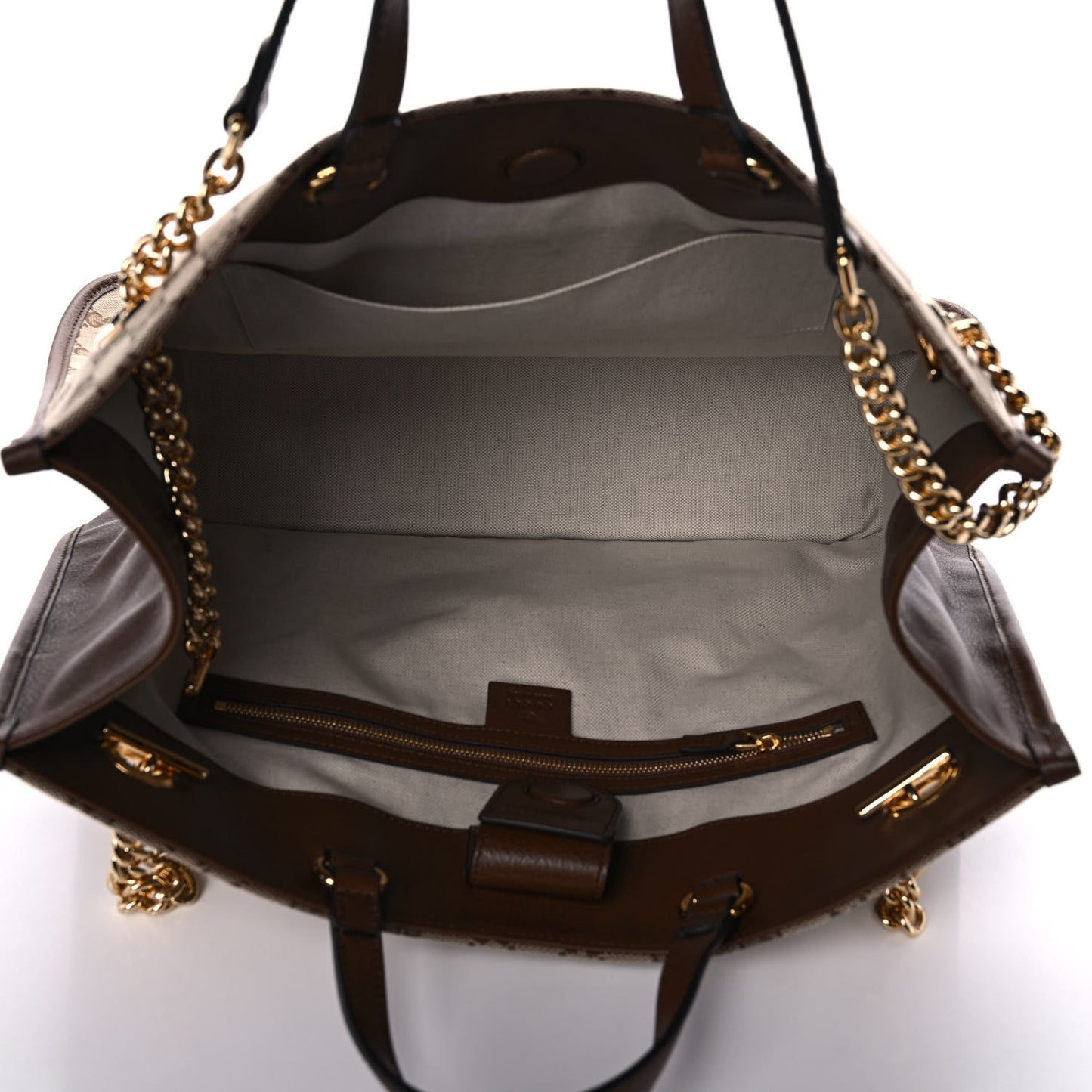 Monogram Calfskin Large Horsebit 1955 Tote Bag Beige Brown Sugar