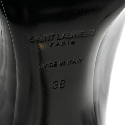 Saint Laurent Patent Calfskin Opyum 85 Pumps 38 Black Gold 6 of 7