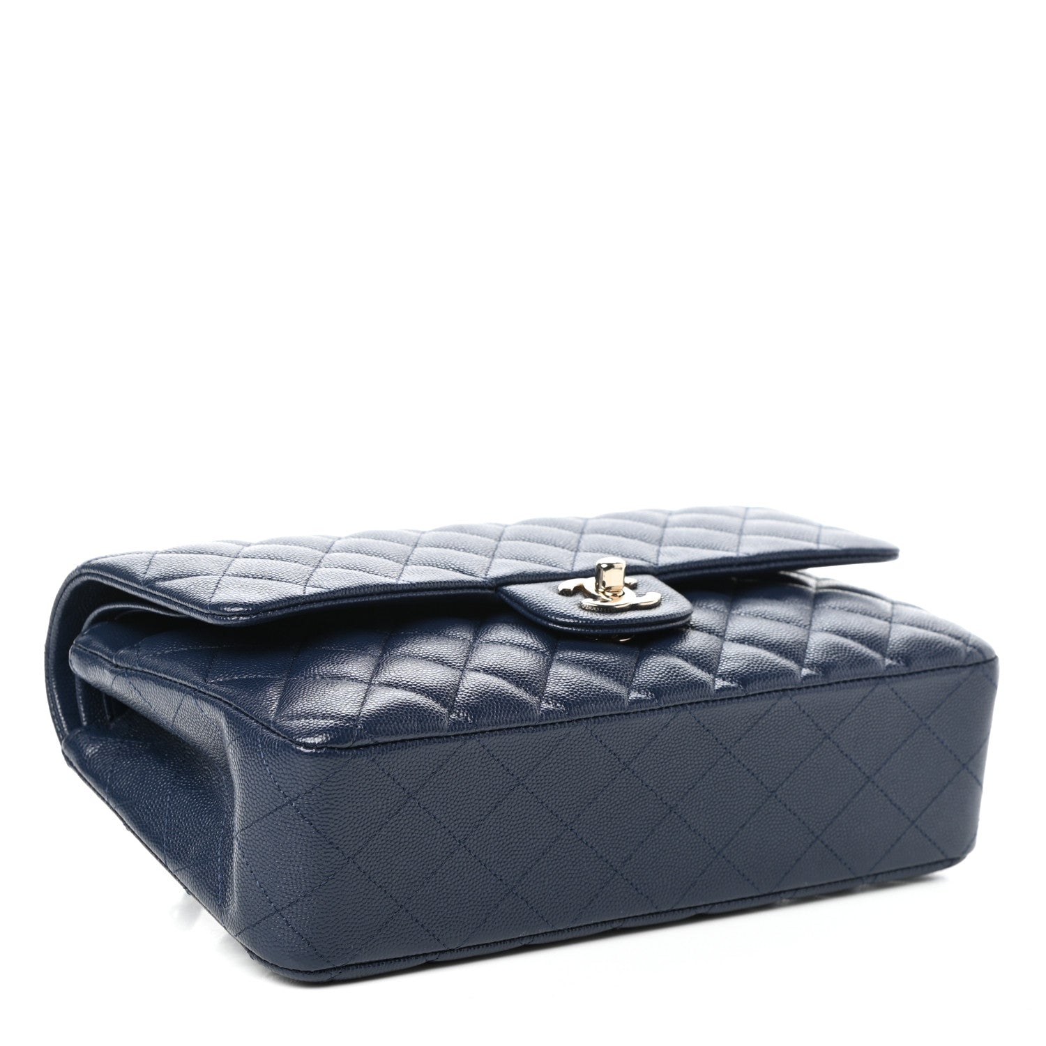Chanel Caviar Quilted Medium Double Flap Navy 4 of 10