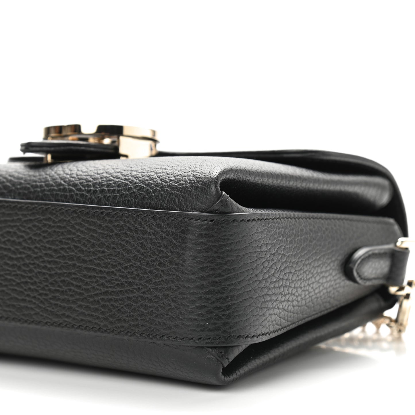Dollar Calfskin Interlocking G Crossbody Bag Black