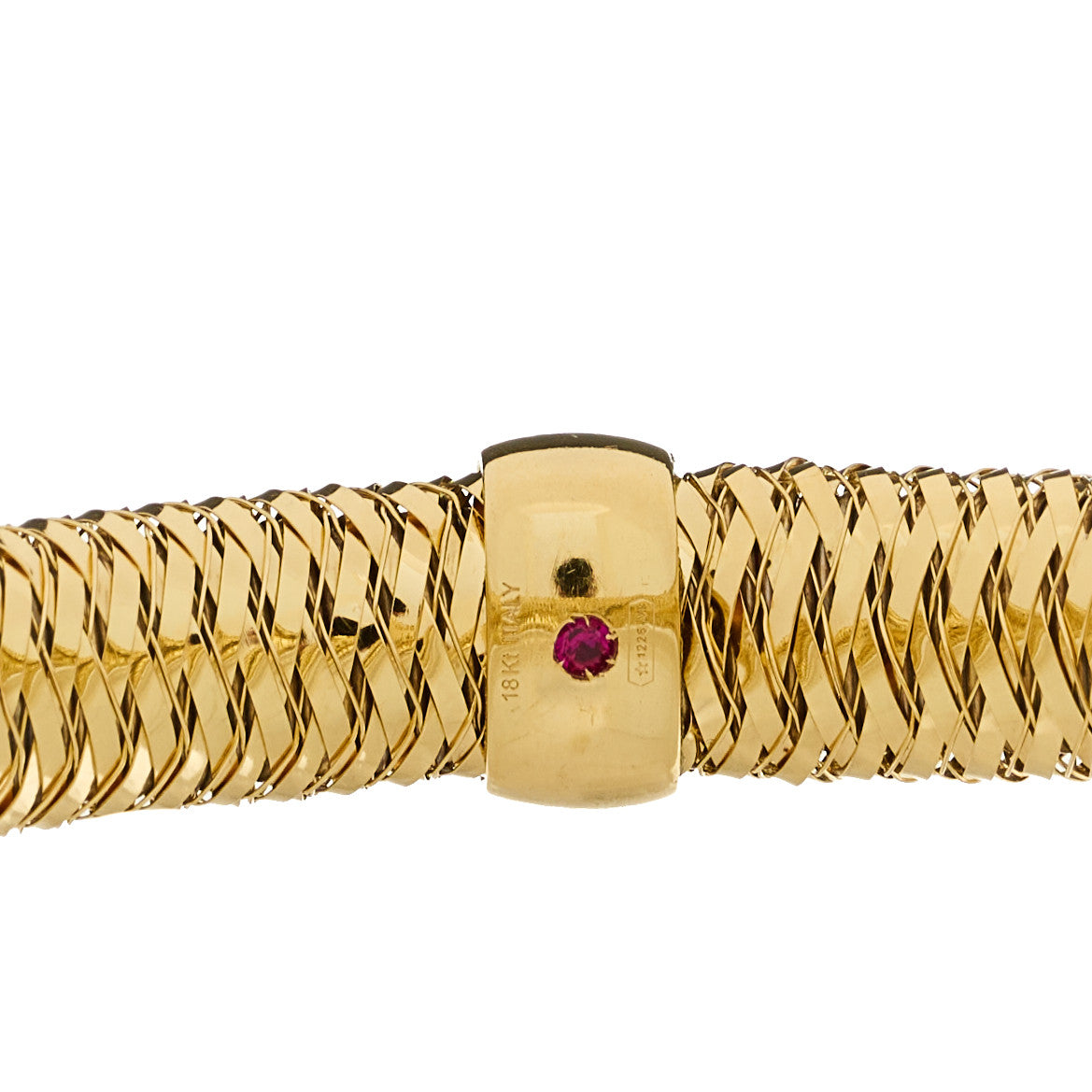 Roberto Coin 18K Yellow Gold Primavera Flex Bangle Bracelet 3 of 3