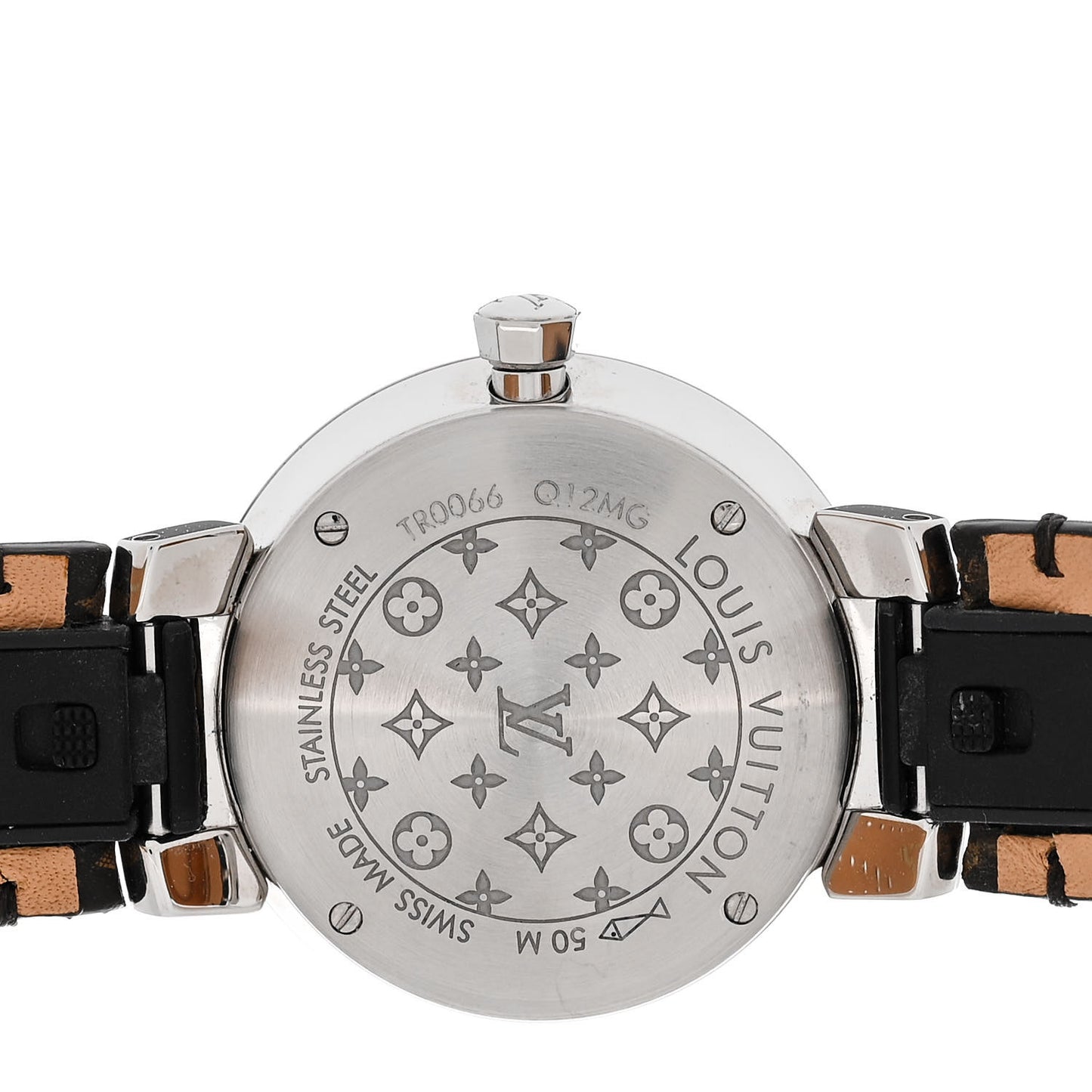 Stainless Steel Monogram Diamond 28mm Tambour Slim Quartz Watch
