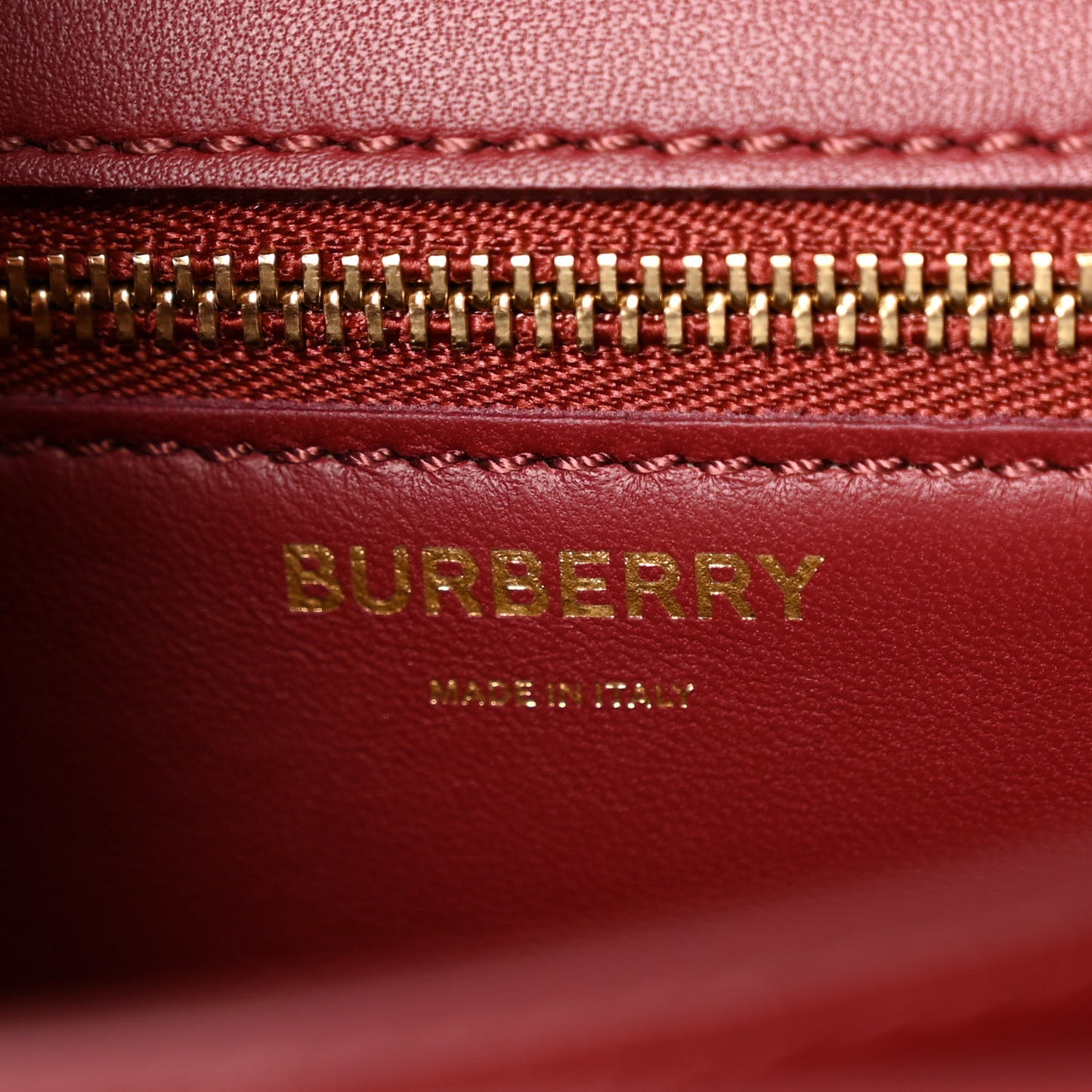 Calfskin Small TB Bag Dark Crimson