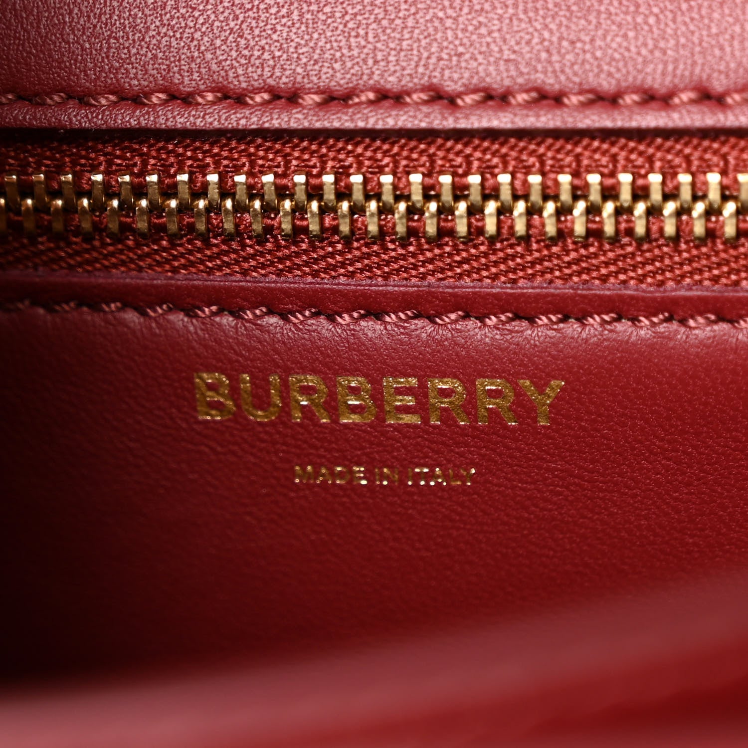 Burberry Calfskin Small TB Bag Dark Crimson 6 of 9
