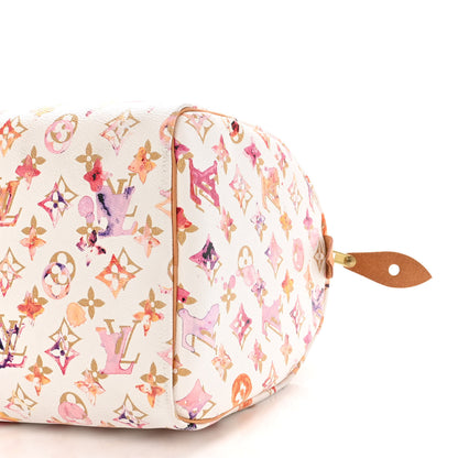 Louis Vuitton Watercolor Aquarelle Speedy 35 White 9 of 10