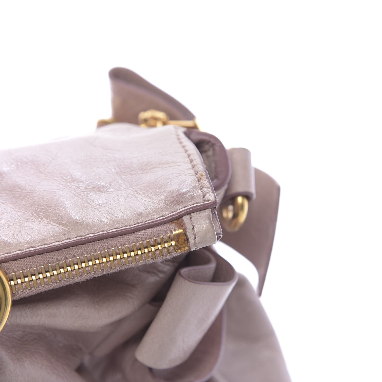 Vitello Lux Large Bow Bag Mughetto