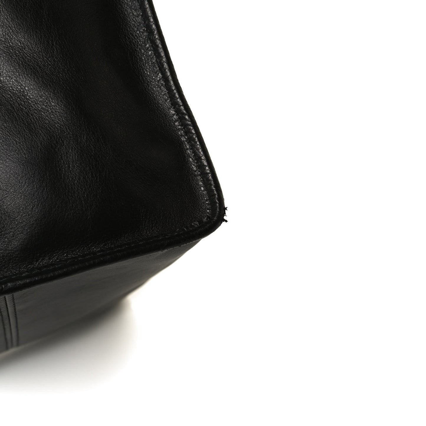 Calfskin Kittens Small Market Shopper Black
