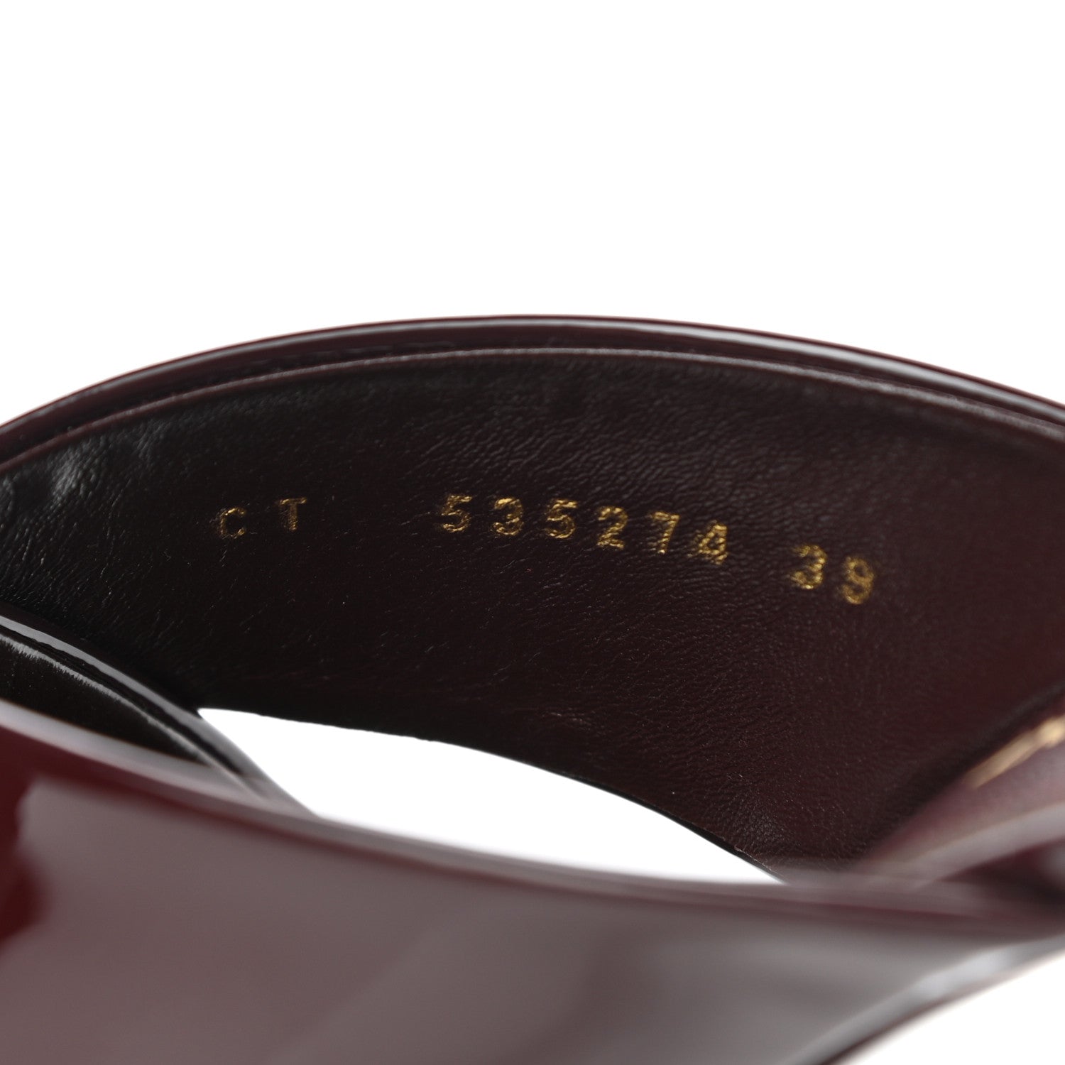 Saint Laurent Patent LouLou 95 Mule Sandals 39 Barolo 8 of 9