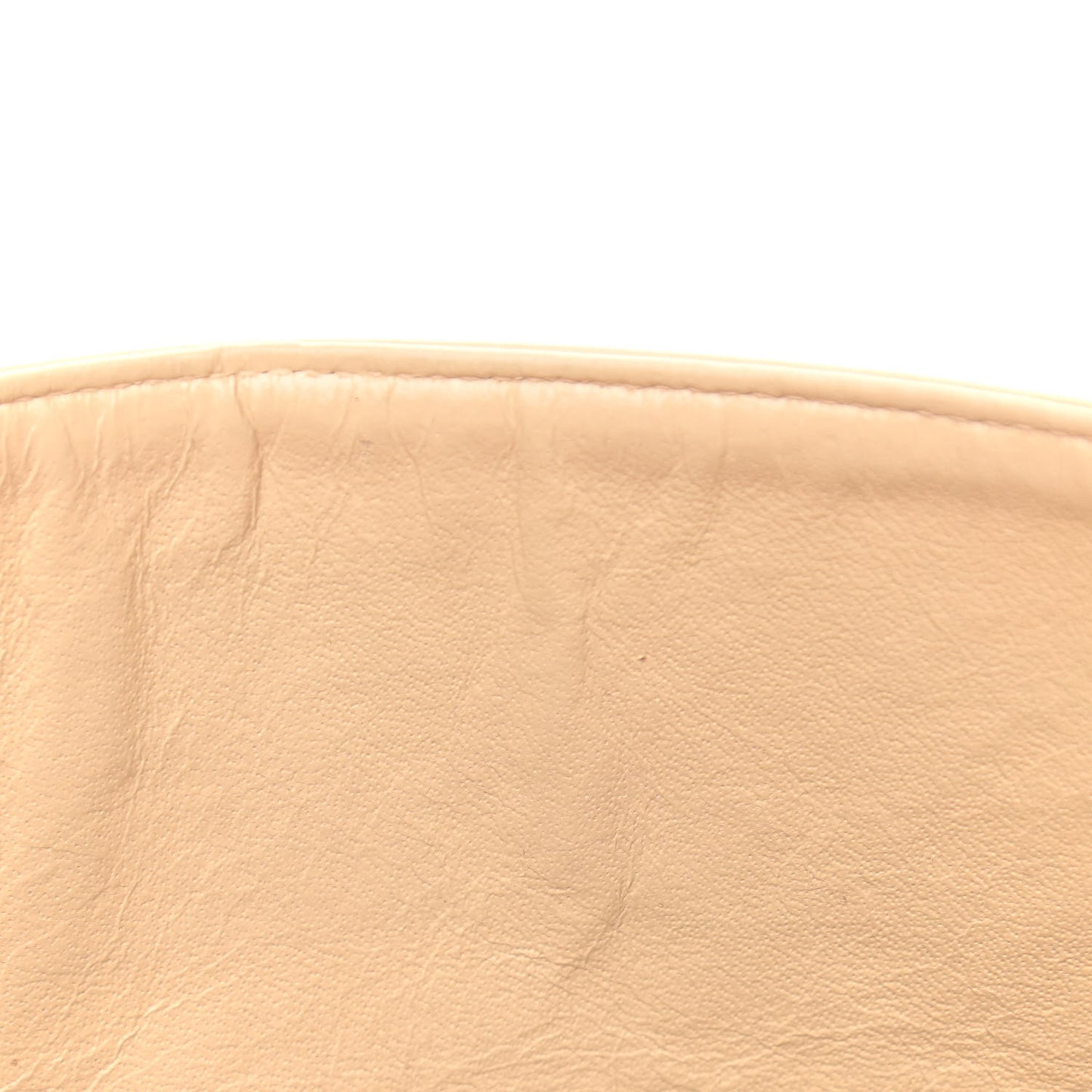 Lambskin Quilted Medium Double Flap Beige