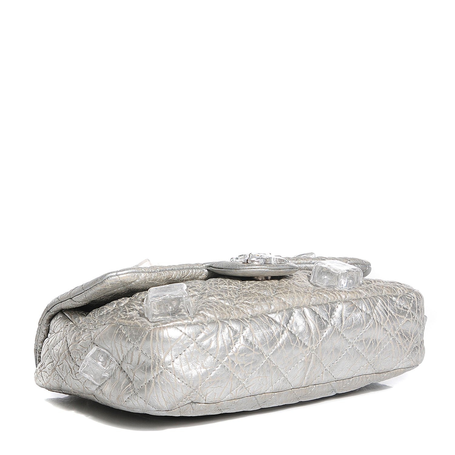 Chanel Calfskin Medium Ice Cube On the Rocks Flap Silver 4 of 8