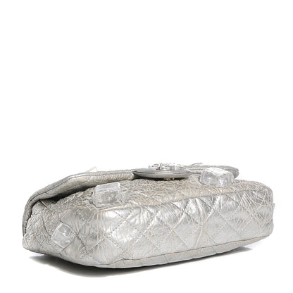Chanel Calfskin Medium Ice Cube On the Rocks Flap Silver 4 of 8