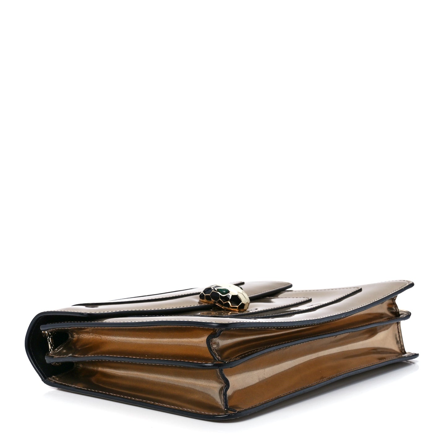 Metallic Calfskin Serpenti Forever Crossbody Bag Bronze