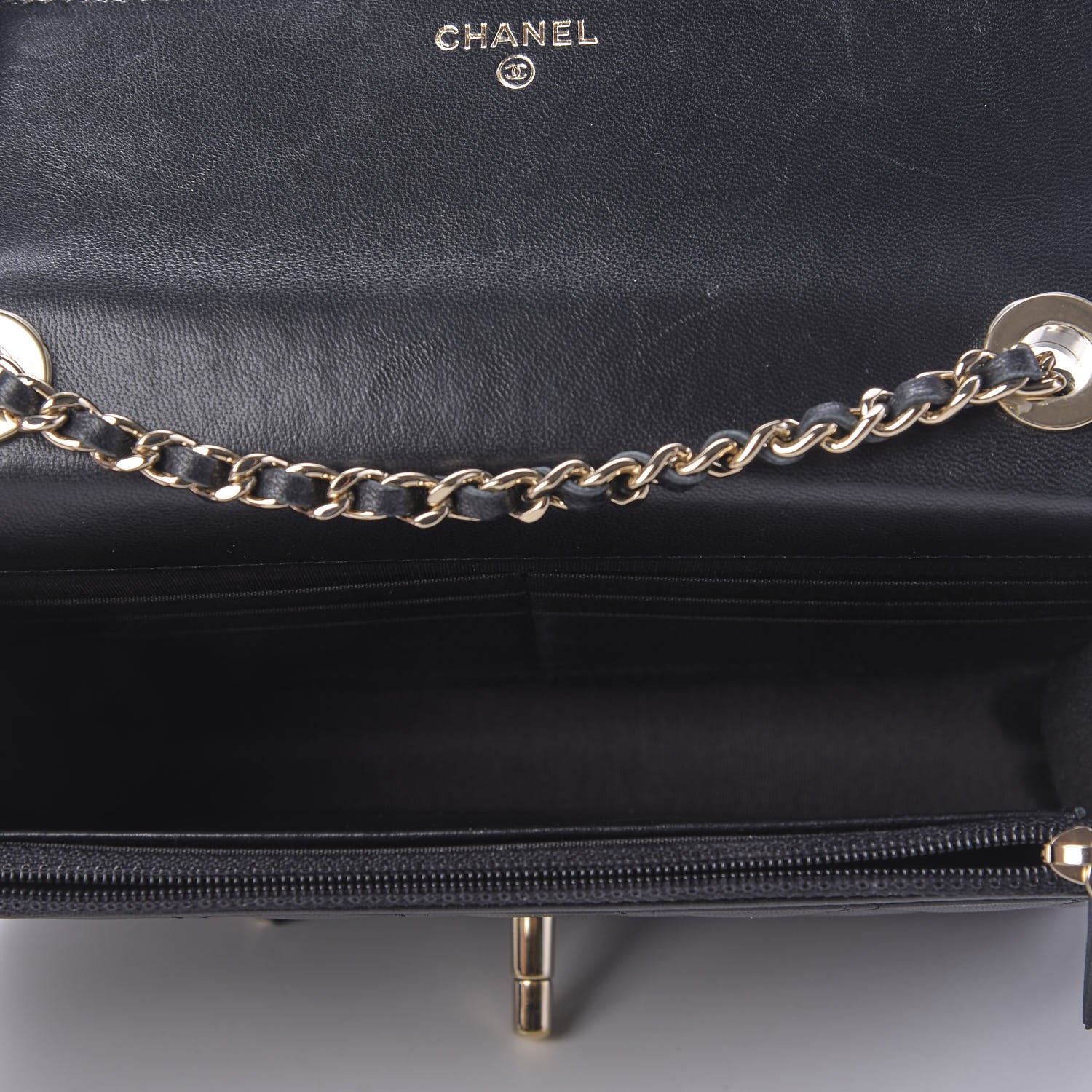 Chanel Lambskin Quilted Trendy CC Wallet On Chain WOC Black 5 of 10