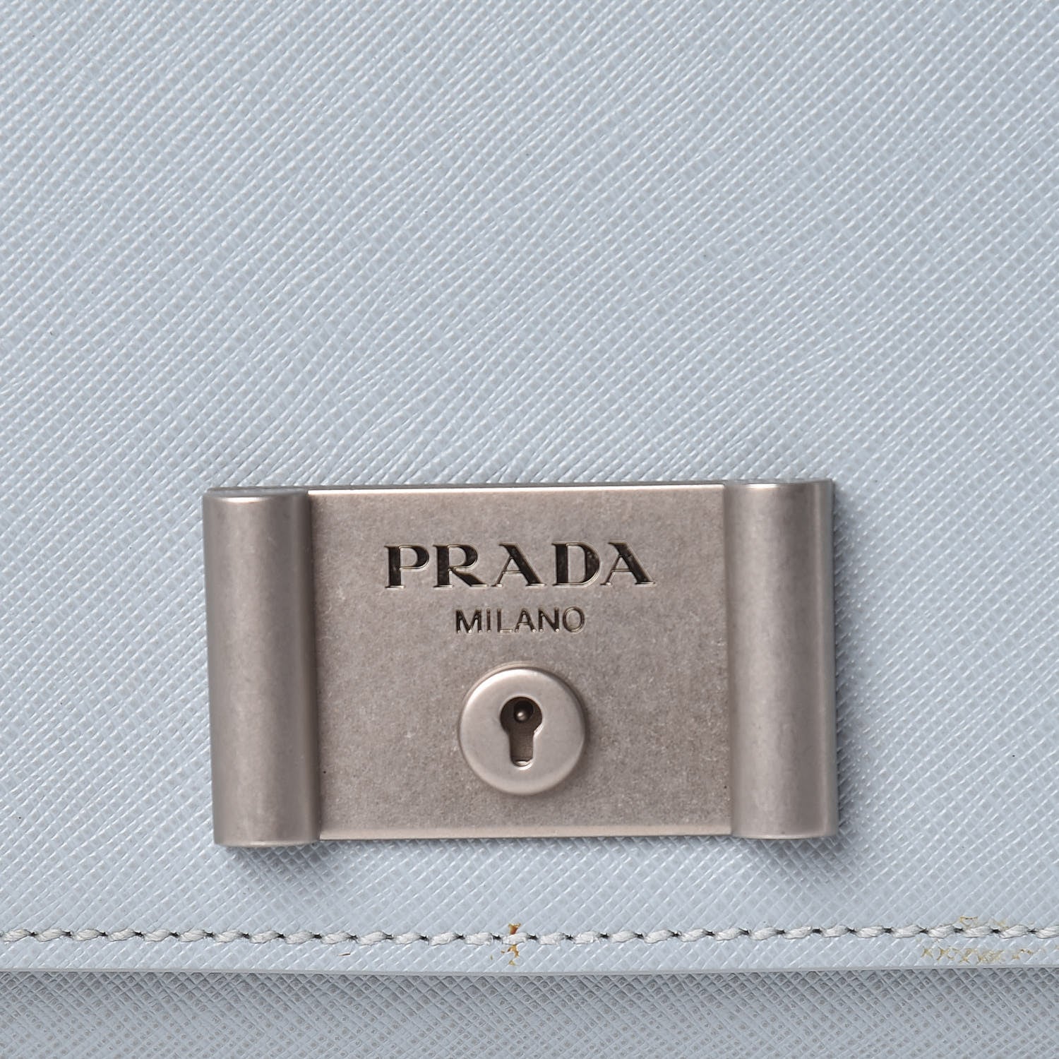 Prada Saffiano Lux Lock Flap Chain Shoulder Bag Lago 10 of 10
