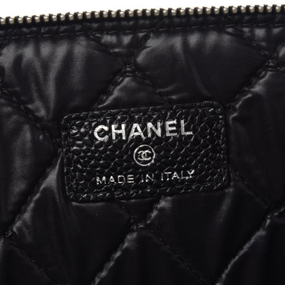 Chanel Caviar Quilted Large Cosmetic Case Black 11 of 14