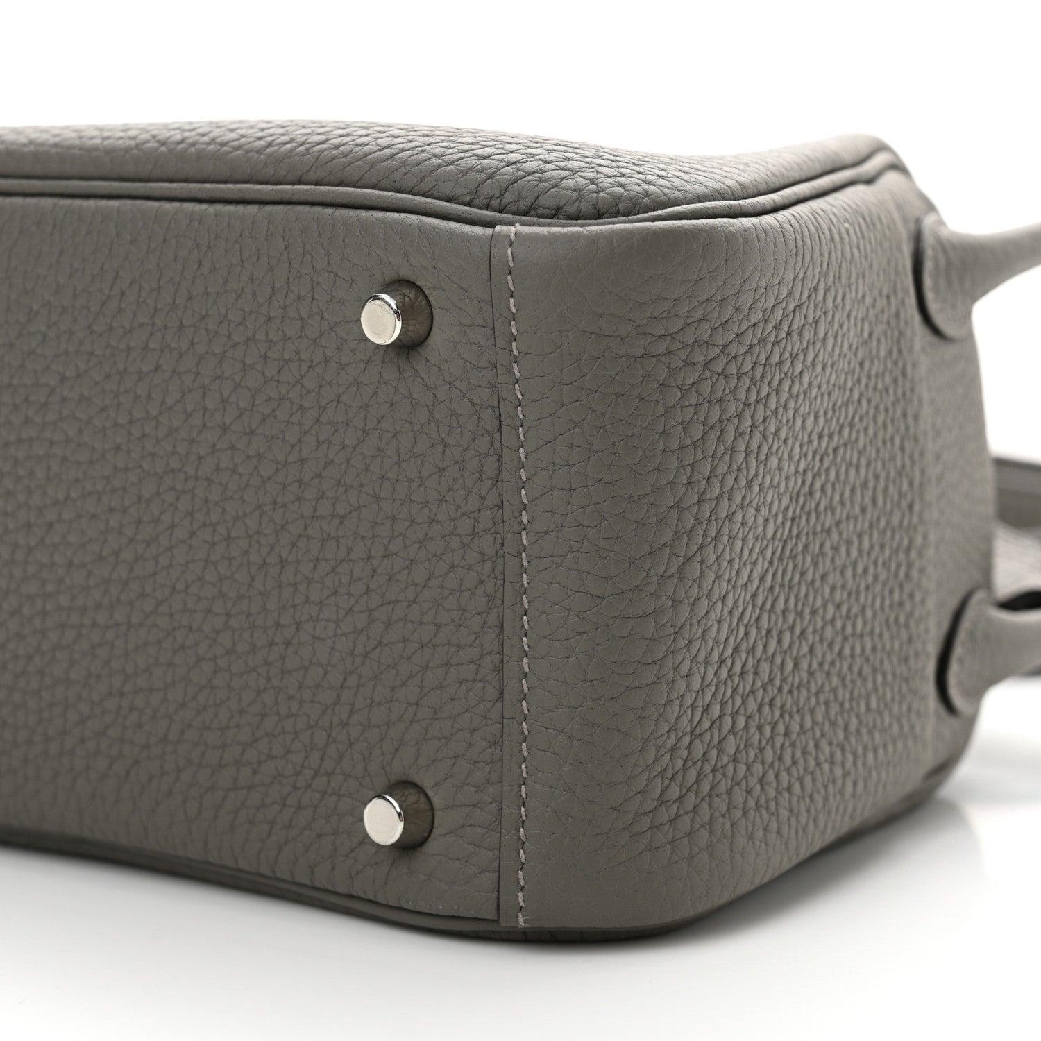 Hermes Taurillon Clemence Mini Lindy 20 Gris Meyer 10 of 11