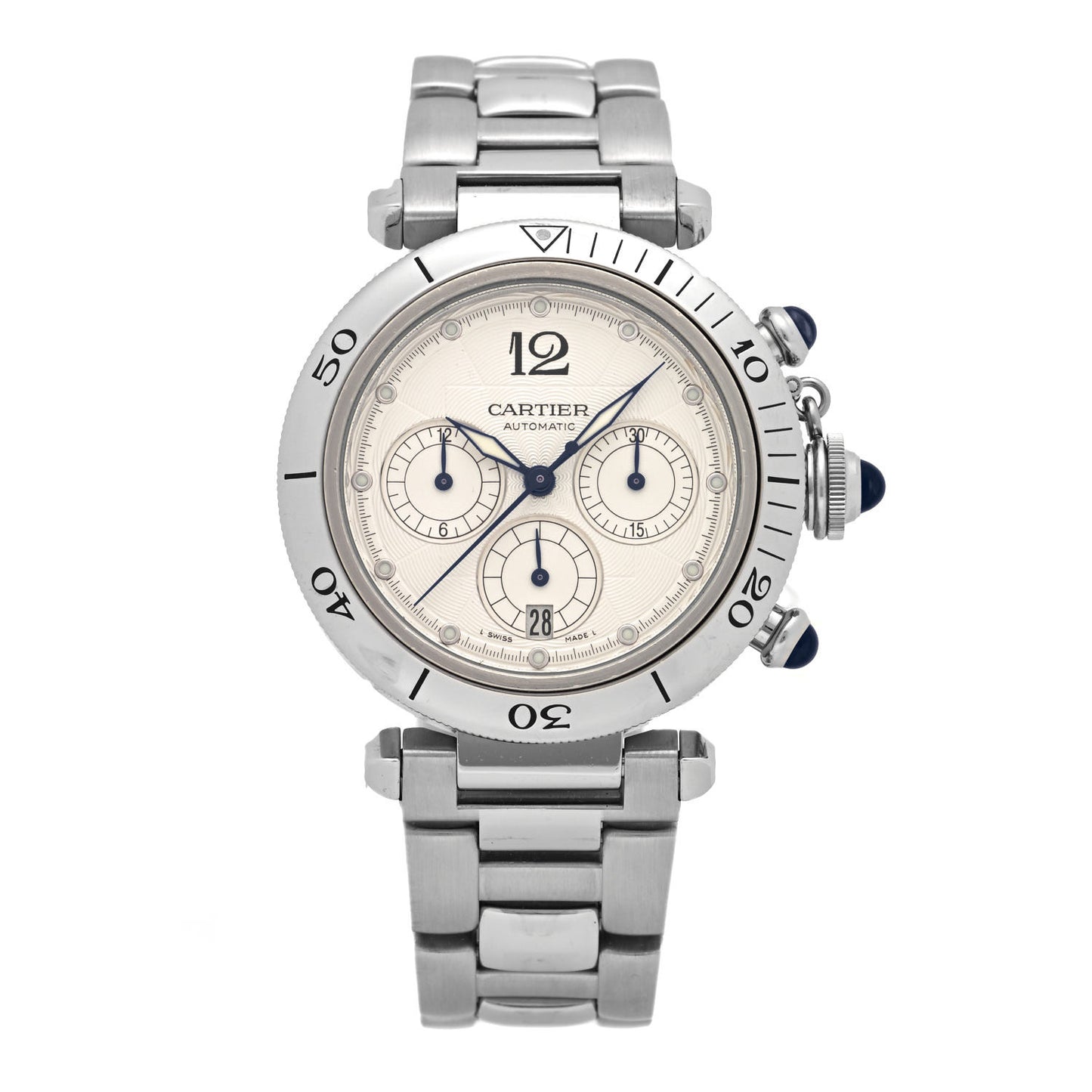 Stainless Steel 38mm Pasha C Chronograph Automatic Watch