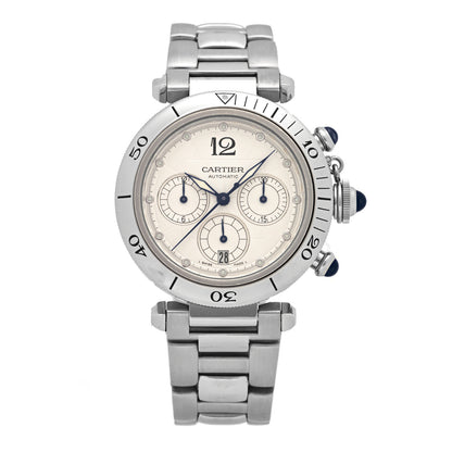 Cartier Stainless Steel 38mm Pasha C Chronograph Automatic Watch 1 of 5