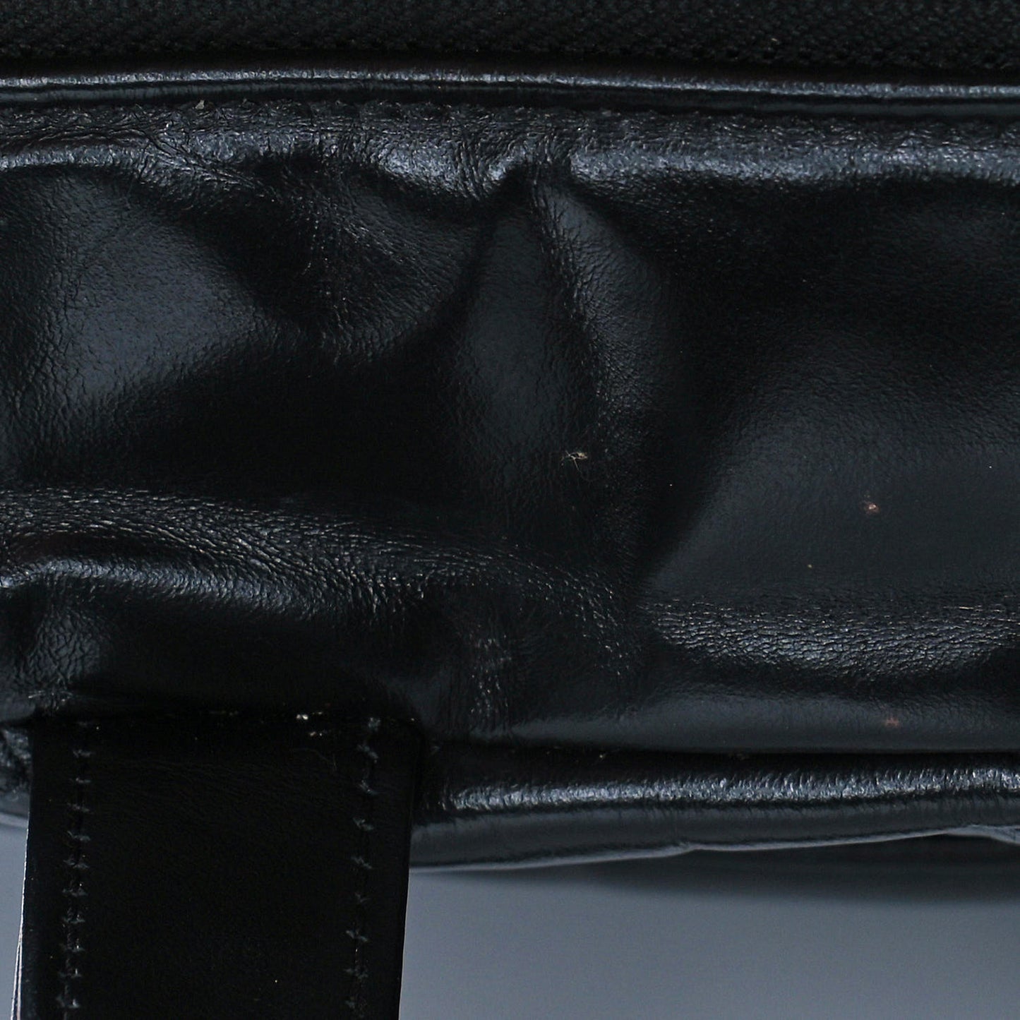 Aged Calfskin Quilted Small Express Bowling Bag Black