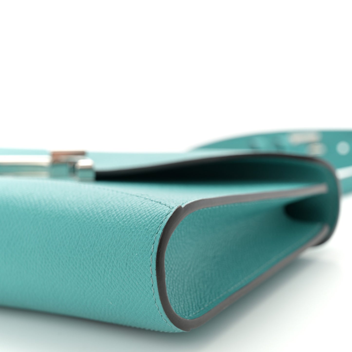 Carat Calfskin Gabrielle Clutch Turquoise
